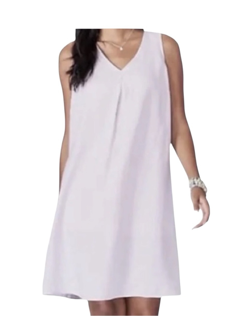 J Jill Linen Pale Orchid Sleeveless Dress Size M